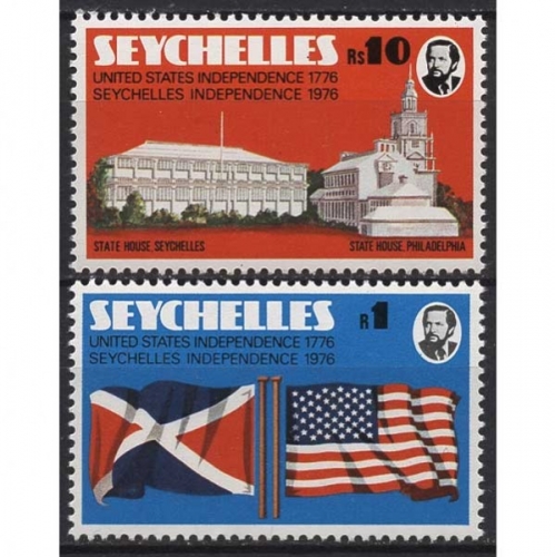 Seychellen 1976 200 Jahre Unabhängigkeit der USA 356/57 postfrisch