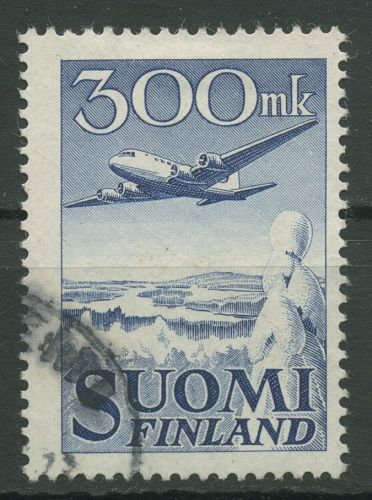 Finnland 1950 Luftfahrt Flugzeug Douglas DC-6 384 gestempelt