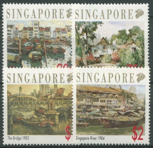 Singapur 1992 Gemälde Landschaften 648/51 postfrisch