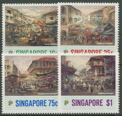 Singapur 1989 Gemälde Ansichten von Chinatown 569/72 postfrisch