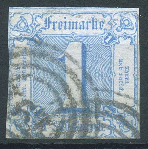 Thurn und Taxis 1859/61 1 Silbergroschen 15 gestempelt, kl. Fehler