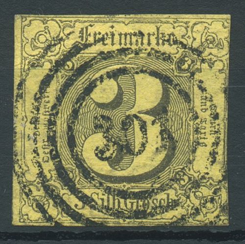 Thurn und Taxis 1852/58 3 Silbergroschen 6 a gestempelt