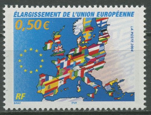 Frankreich 2004 Europäische Union Landkarte Flaggen 3810 postfrisch