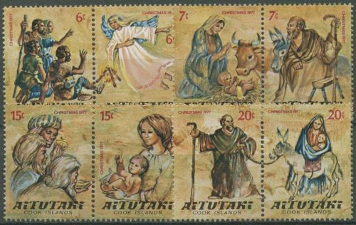 Aitutaki 1977 Weihnachten 262/69 ZD postfrisch