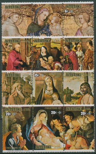 Aitutaki 1975 Weihnachten Gemälde 163/74 ZD postfrisch
