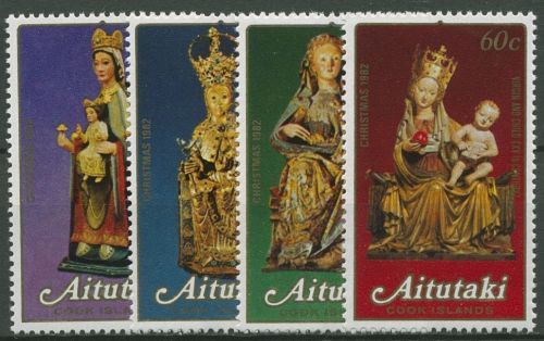 Aitutaki 1982 Weihnachten Marienfiguren 448/51 postfrisch