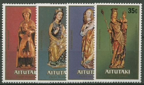 Aitutaki 1980 Weihnachten Madonnenfiguren 356/59 postfrisch