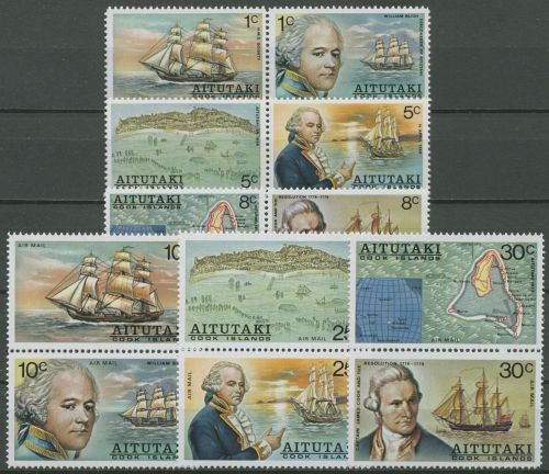 Aitutaki 1974 Seefahrer William Bligh Segelschiff Bounty 106/17 ZD postfrisch