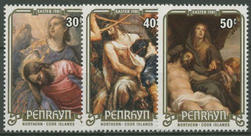 Penrhyn 1981 Ostern Gemälde Tizian, Veronese 216/18 A postfrisch