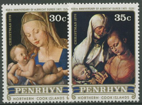 Penrhyn 1978 Weihnachten Gemälde von Dürer 118/19 A postfrisch