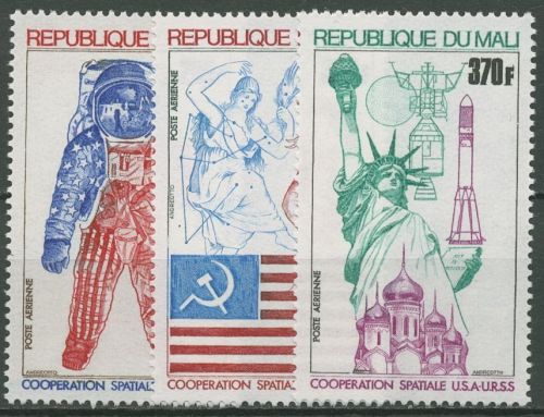 Mali 1975 Amerikanisch-sowjet. Raumfahrtunternehmen 487/89 postfrisch