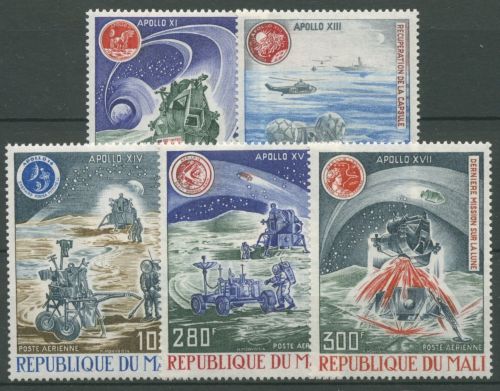 Mali 1973 Apollo 11-17 Mondlandung Raumfahrt 404/08 postfrisch