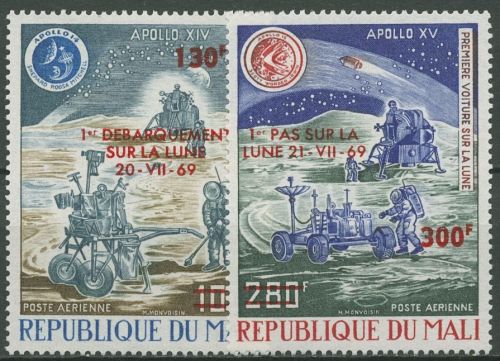Mali 1974 5 Jahre erste Mondlandung 444/45 postfrisch