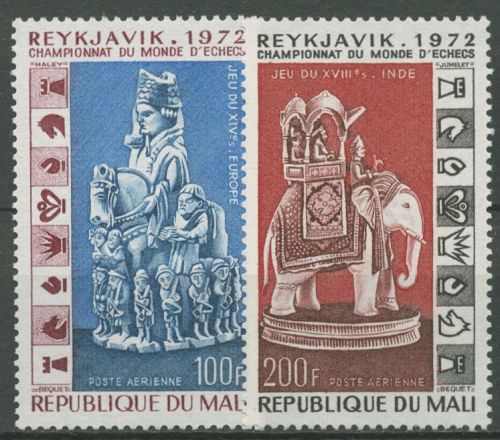 Mali 1973 Schach-Weltmeisterschaft in Reykjavik 375/76 postfrisch
