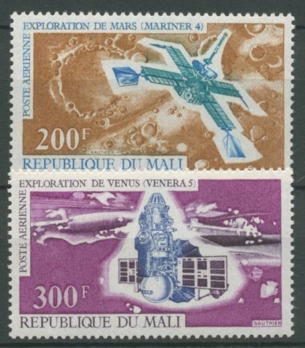 Mali 1971 Erforschung von Mars und Venus 286/87 postfrisch