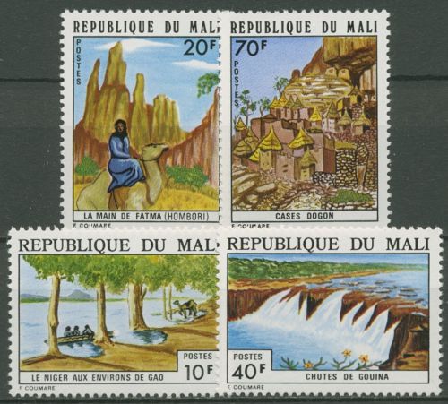 Mali 1974 Landschaften Wasserfall Fluß Niger 452/55 postfrisch