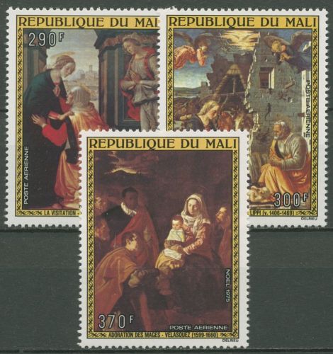 Mali 1975 Weihnachten Gemälde 514/16 postfrisch