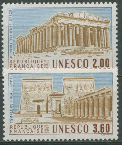 Frankreich 1987 Dienstmarke UNESCO Welterbe Bauwerke D 39/40 postfrisch