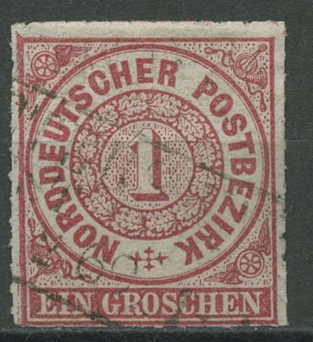 Norddeutscher Postbezirk NDP 1868 1 Groschen 4 gestempelt