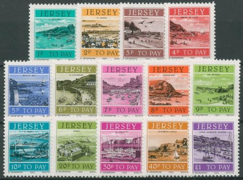 Jersey Portomarken 1982 Häfen P 33/46 postfrisch