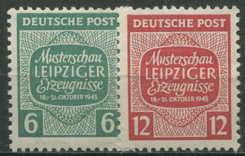 SBZ West-Sachsen 1945 Musterschau Leipziger Erzeugnisse 124/25 Y postfrisch