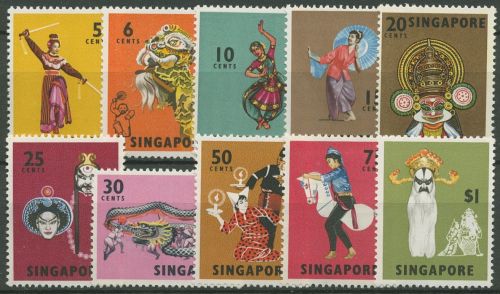 Singapur 1968 Volkstänze Tanzmasken 86/95 A postfrisch