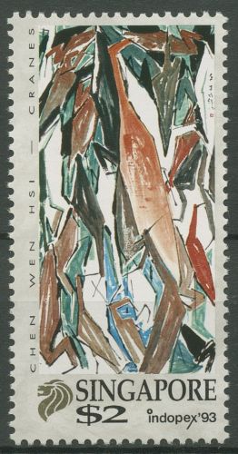 Singapur 1993 INDOPEX Gemälde Kraniche 688 postfrisch