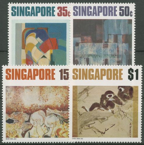 Singapur 1972 Zeitgenössische Kunst Gemälde 156/59 postfrisch