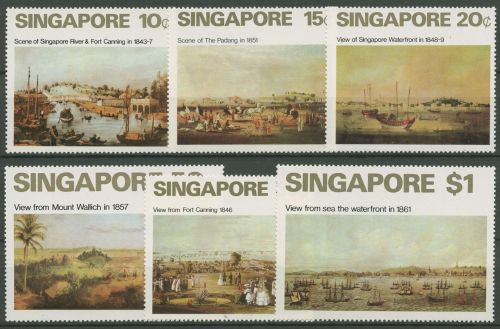 Singapur 1972 Gemälde Ansichten von Singapur 147/52 postfrisch