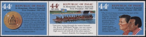 Palau 1986 Präsident Remeliik 146/48 ZD postfrisch (C850)