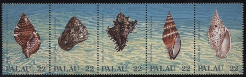 Palau 1987 Meeresschnecken 192/96 ZD postfrisch (C25448)