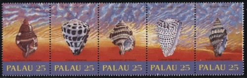 Palau 1989 Meeresschnecken 273/77 ZD postfrisch (C856)