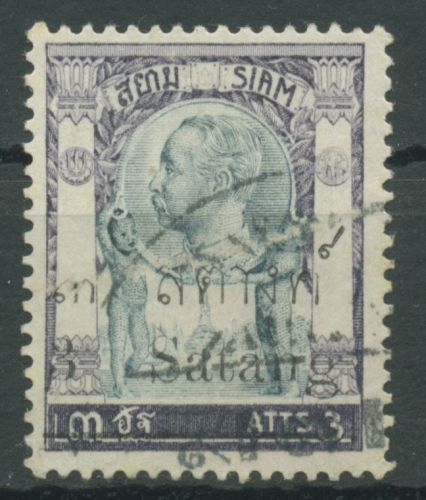 Thailand 1909 König Chulalongkorn 51 mit Aufdruck, 84 gestempelt