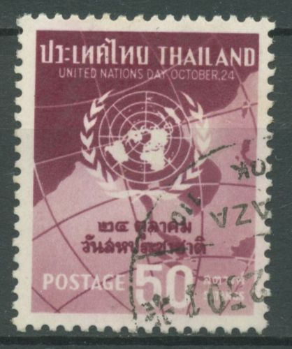 Thailand 1961 Tag der Vereinten Nationen UNO 381 gestempelt
