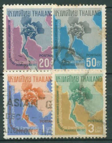 Thailand 1965 80 Jahre Mitgliedschaft im Weltpostverein UPU 452/55 gestempelt