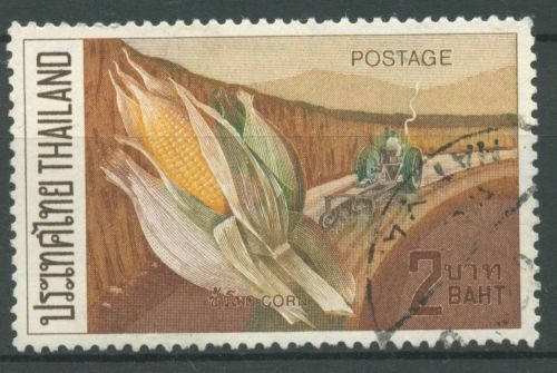 Thailand 1971 Landwirtschaft Getreideexport Mais Traktor 596 gestempelt