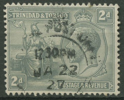 Trinidad und Tobago 1922 Britannia, König im Medaillon 107 gestempelt