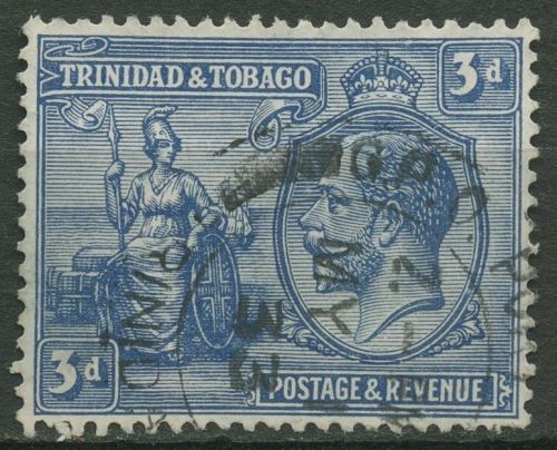 Trinidad und Tobago 1922 Britannia, König im Medaillon 108 gestempelt