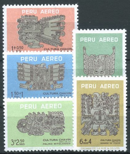 Peru 1963 Archäologie Chavin-Kultur 631/35 postfrisch