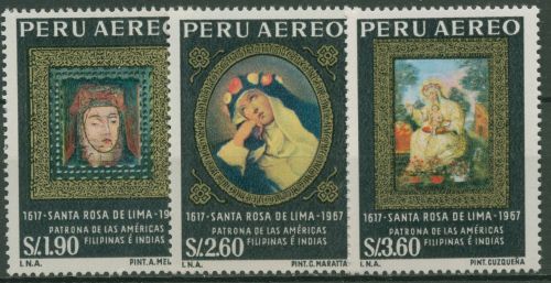 Peru 1967 Heilige Rosa von Lima 683/85 postfrisch