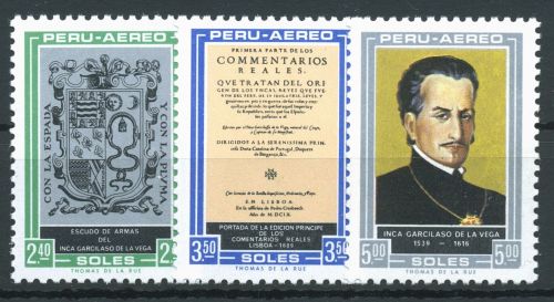 Peru 1969 Schriftsteller G. Inca de la Vega 735/37 postfrisch