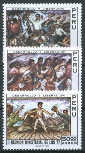 Peru 1971 Ureta Gruppe der 77 Befreiung 833/35 postfrisch