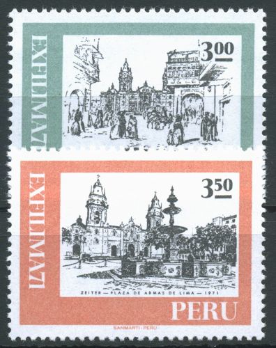 Peru 1971 EXFILIMA Platz der Armee 836/37 postfrisch