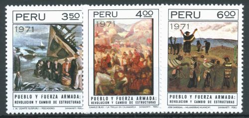Peru 1971 Gemälde 843/45 postfrisch
