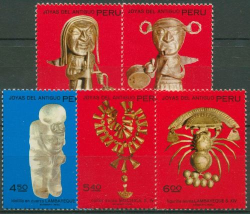 Peru 1972 Kunstgegenstände 846/50 postfrisch