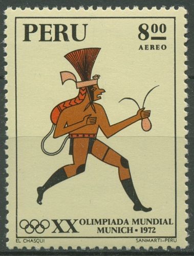 Peru 1972 Olympia Sommerspiele München Regierungsbote Chasqui 870 postfrisch