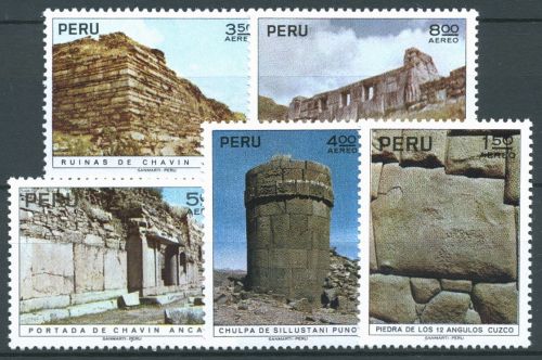 Peru 1972 Präkolumbische Inkabauten 876/80 postfrisch