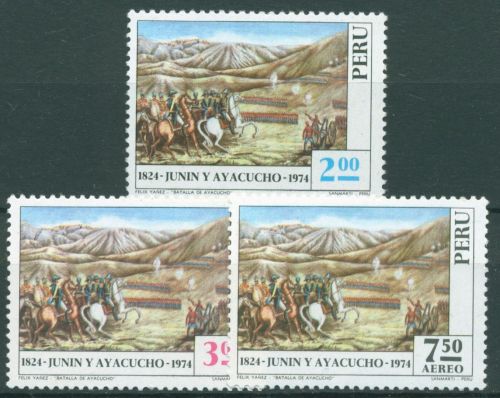 Peru 1974 Gemälde Die Schlacht von Ayacucho 973/75 postfrisch