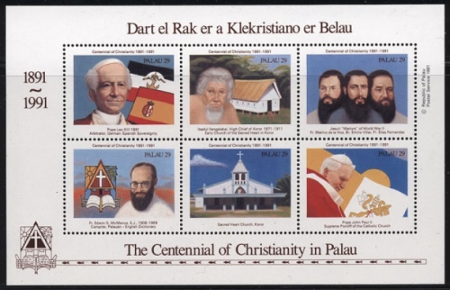 Palau 1991 100 Jahre Christianisierung Block 9 postfrisch (C21516)