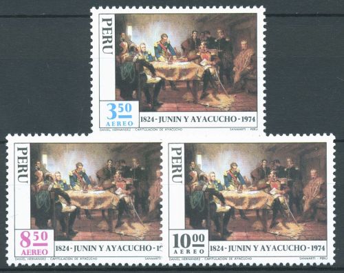Peru 1974 Gemälde Die Schlacht von Ayacucho 985/87 postfrisch